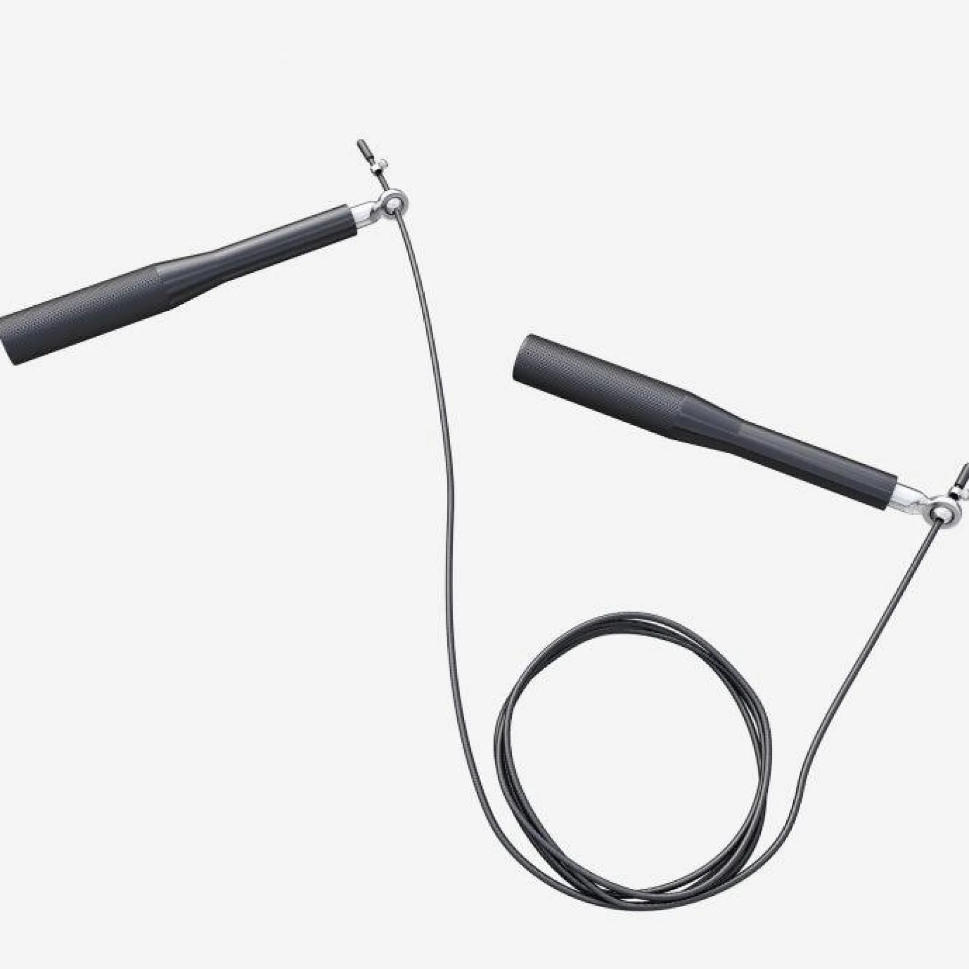 Gorilla Sports Springseil mit geriffelten Griffflächen 300 cm verstellbar Silber