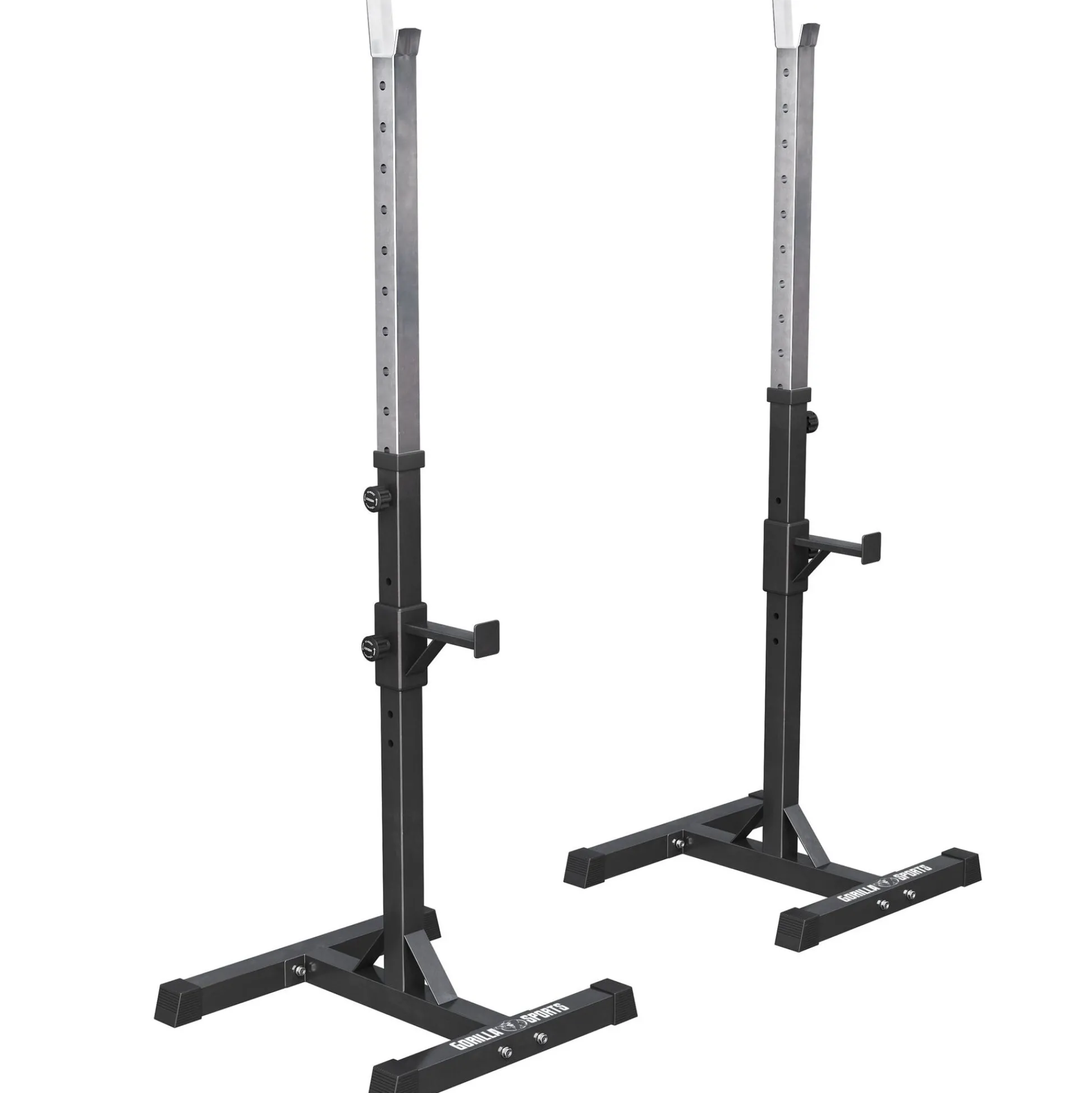 Gorilla Sports Squat Rack Hantelständer mobil verstellbar Schwarz Clearance
