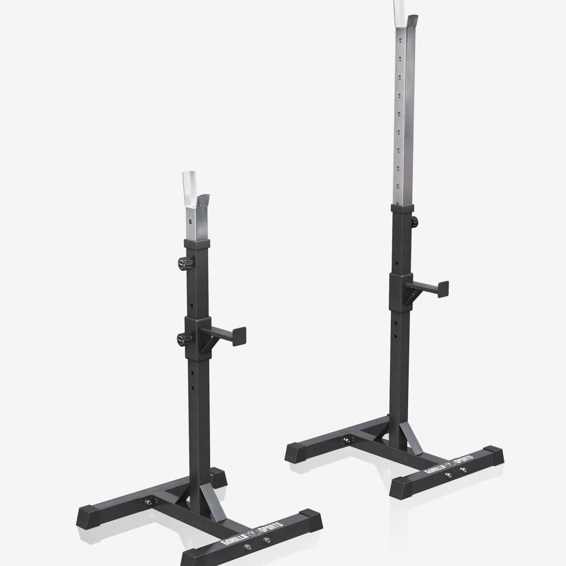 Gorilla Sports Squat Rack Hantelständer mobil verstellbar Schwarz Clearance