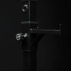 Gorilla Sports Squat Rack verstellbar in Höhe und Breite inkl, Hantelscheibenablage Schwarz / Silber Sale