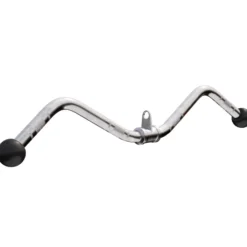 Gorilla Sports SZ-Curl-Griff inkl, Drehgelenk mit Gummi-Ballen Silber New