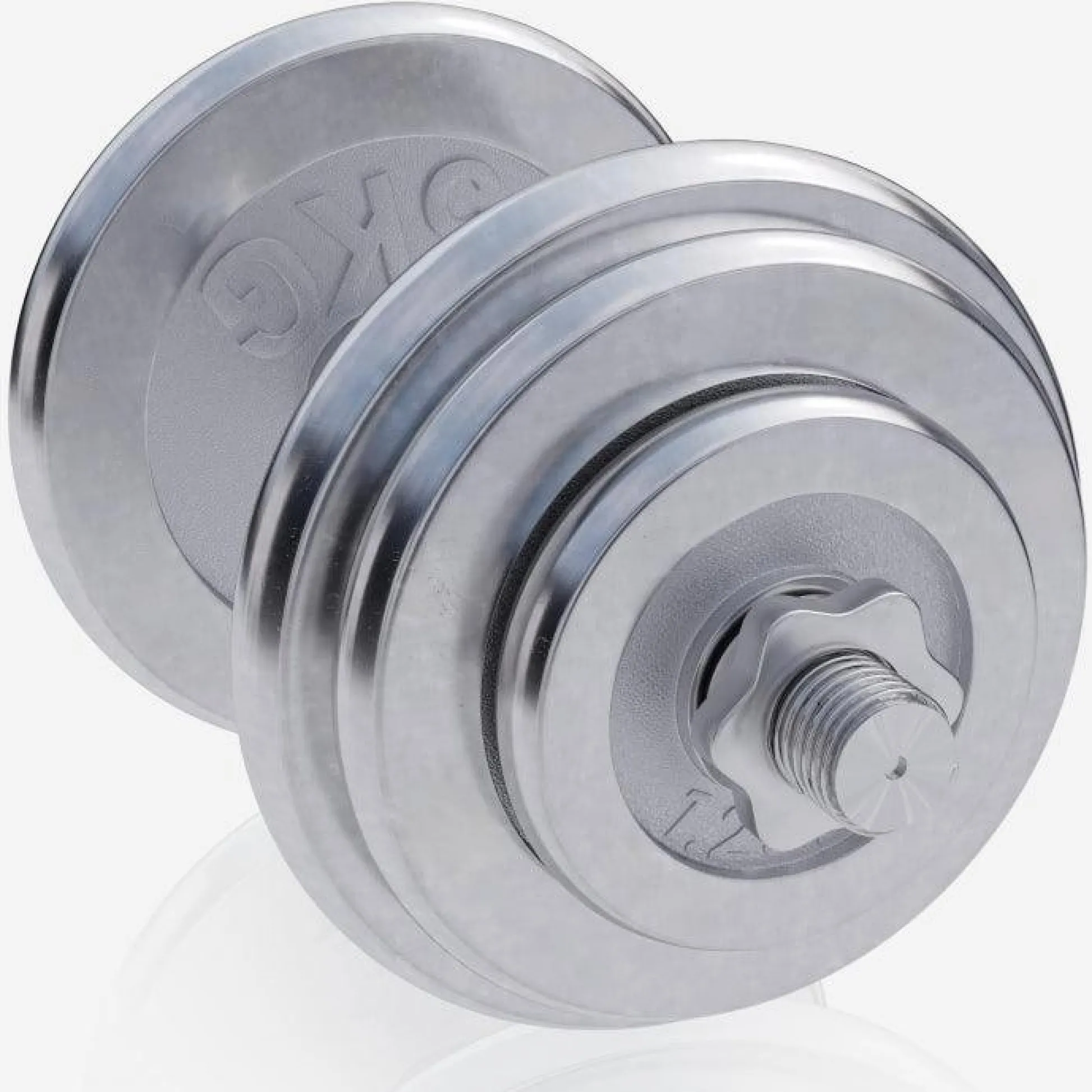 Gorilla Sports SZ-Curlset Chrom 70 kg mit Sternverschlüssen Silber New