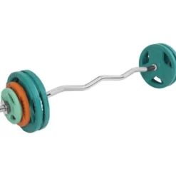 Gorilla Sports SZ-Curlset Gummi Gripper 35 kg mit Verschlüssen Verschieden New
