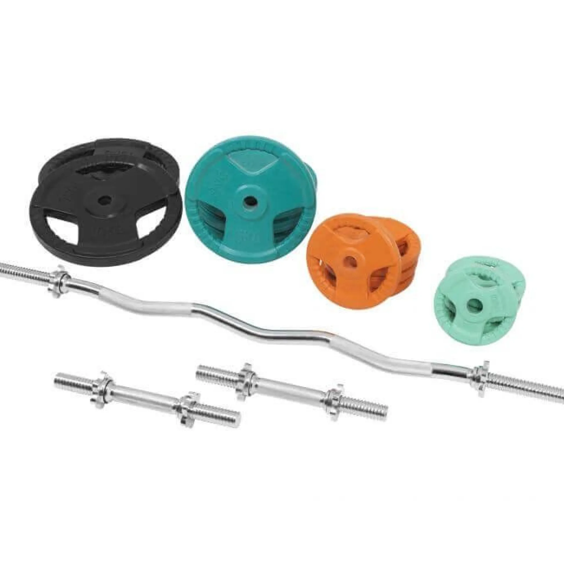 Gorilla Sports SZ-Curlset Gummi Gripper 70 kg mit Verschlüssen Verschieden Online