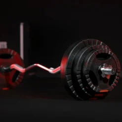 Gorilla Sports SZ-Curlset Kunststoff Gripper 25 kg mit Sternverschlüssen Schwarz / Silber Best