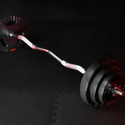 Gorilla Sports SZ-Curlset Kunststoff Gripper 25 kg mit Sternverschlüssen Schwarz / Silber Best