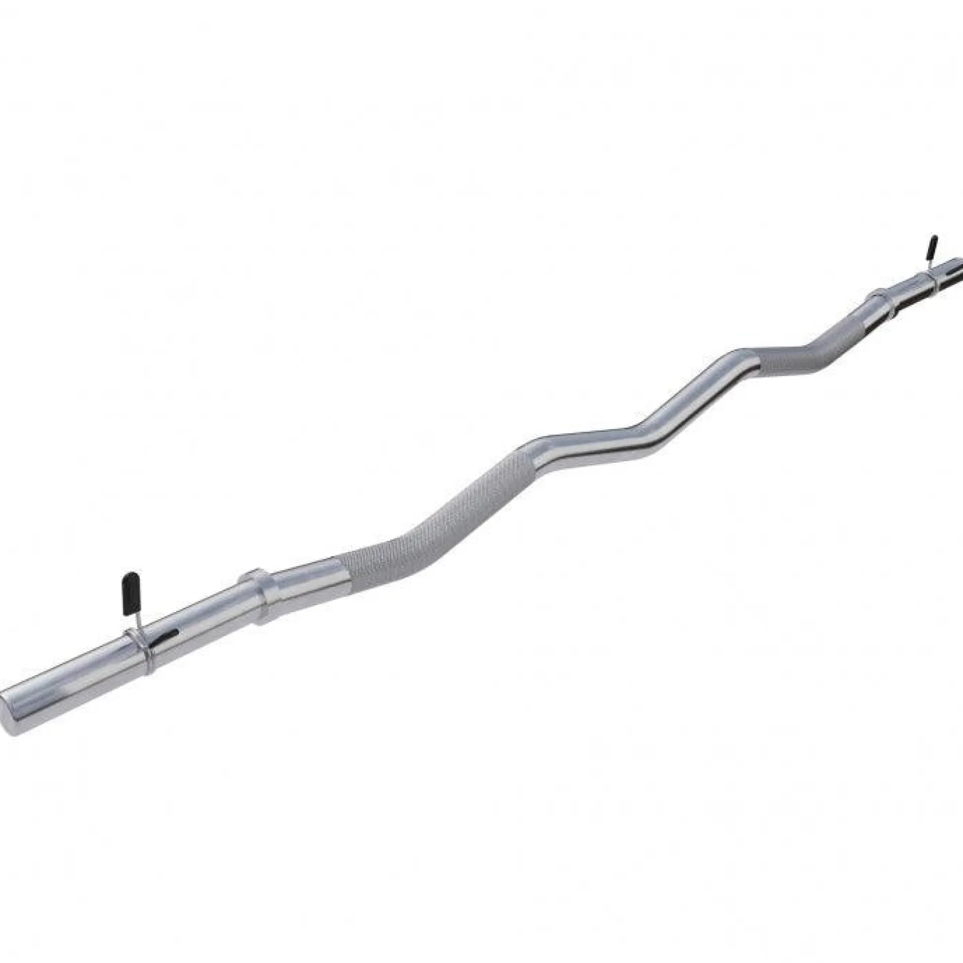 Gorilla Sports SZ-Hantelstange 120 cm mit Federverschlüssen Silber