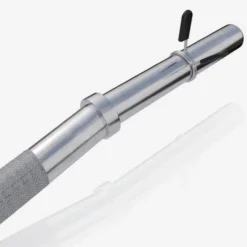 Gorilla Sports SZ-Hantelstange 120 cm mit Federverschlüssen Silber