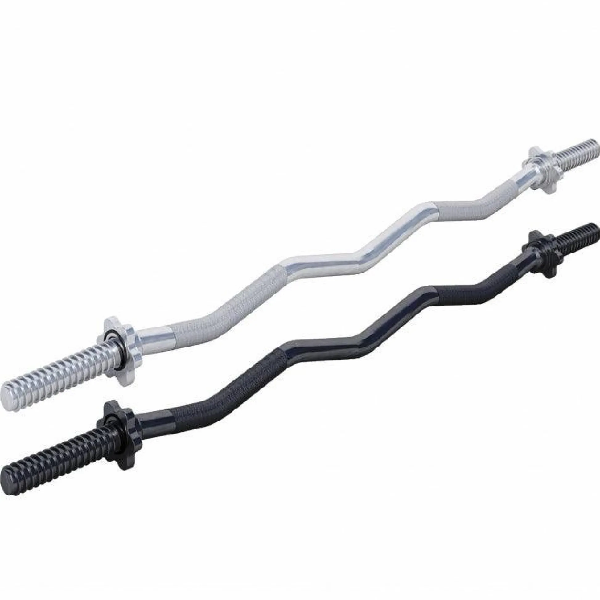 Gorilla Sports SZ-Hantelstange 120 cm mit Sternverschlüssen Silber Clearance