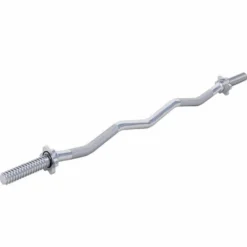 Gorilla Sports SZ-Hantelstange 120 cm mit Sternverschlüssen Silber Clearance