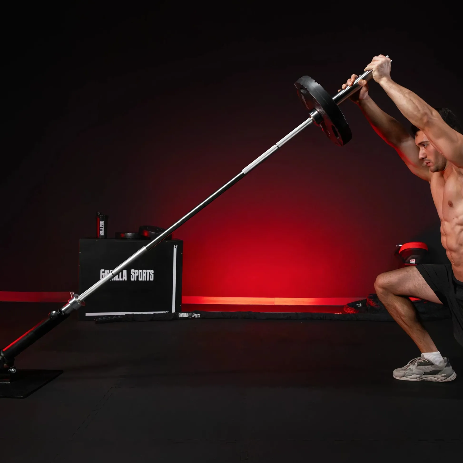 Gorilla Sports T-Bar Row für Hantelstangen mit 30 mm und 50 mm Schwarz Sale