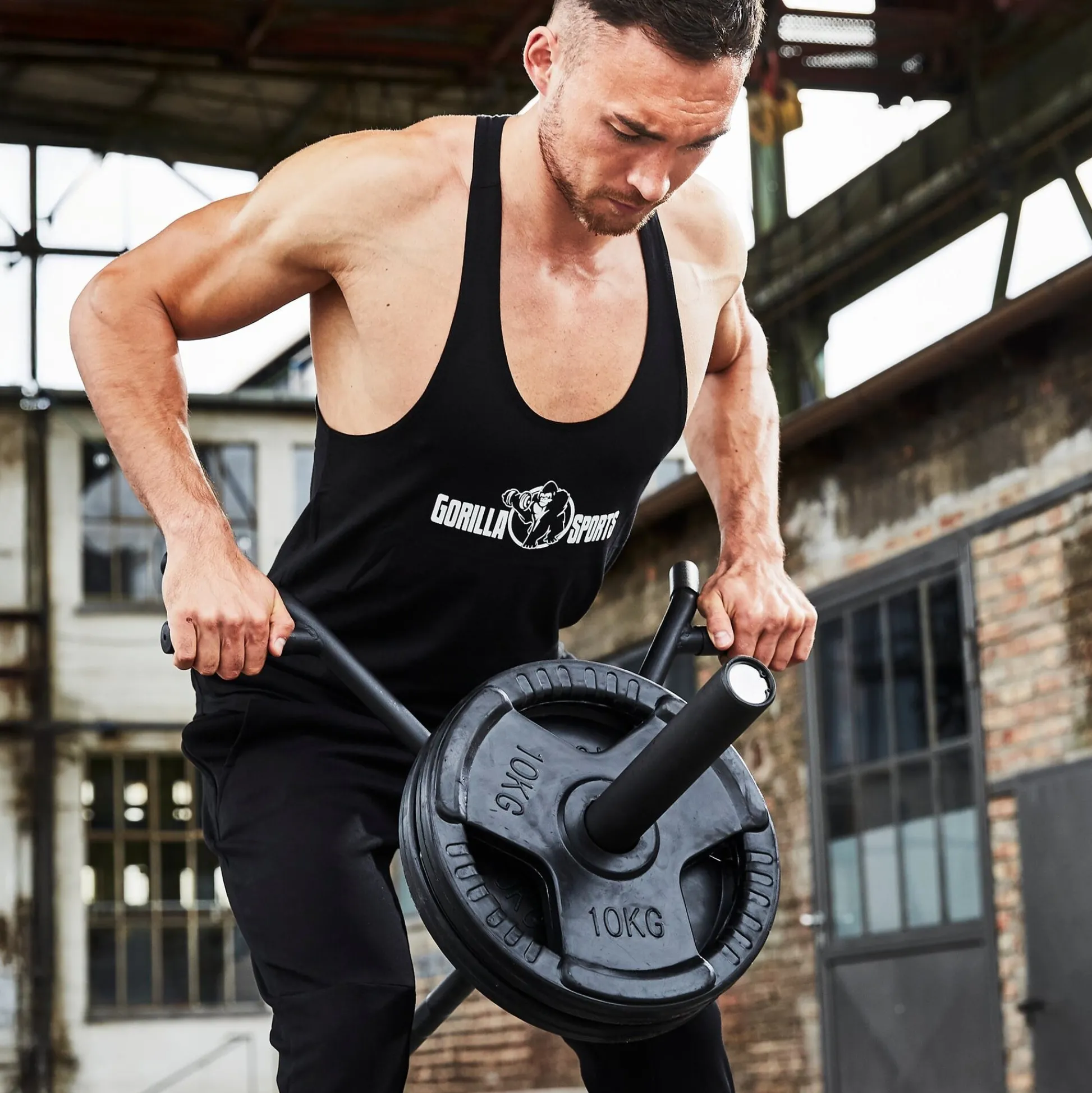 Gorilla Sports T-Bar Row Rudergriff Schwarz Best