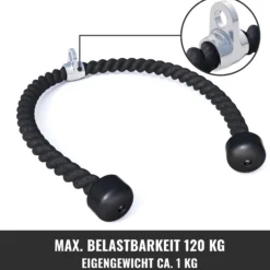 Gorilla Sports Trizepsseil Nylon inkl, Drehgelenk Schwarz Outlet