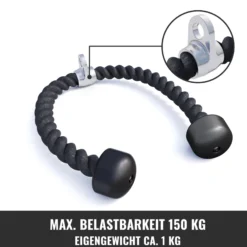 Gorilla Sports Trizepsseil Nylon inkl, Drehgelenk Schwarz Outlet
