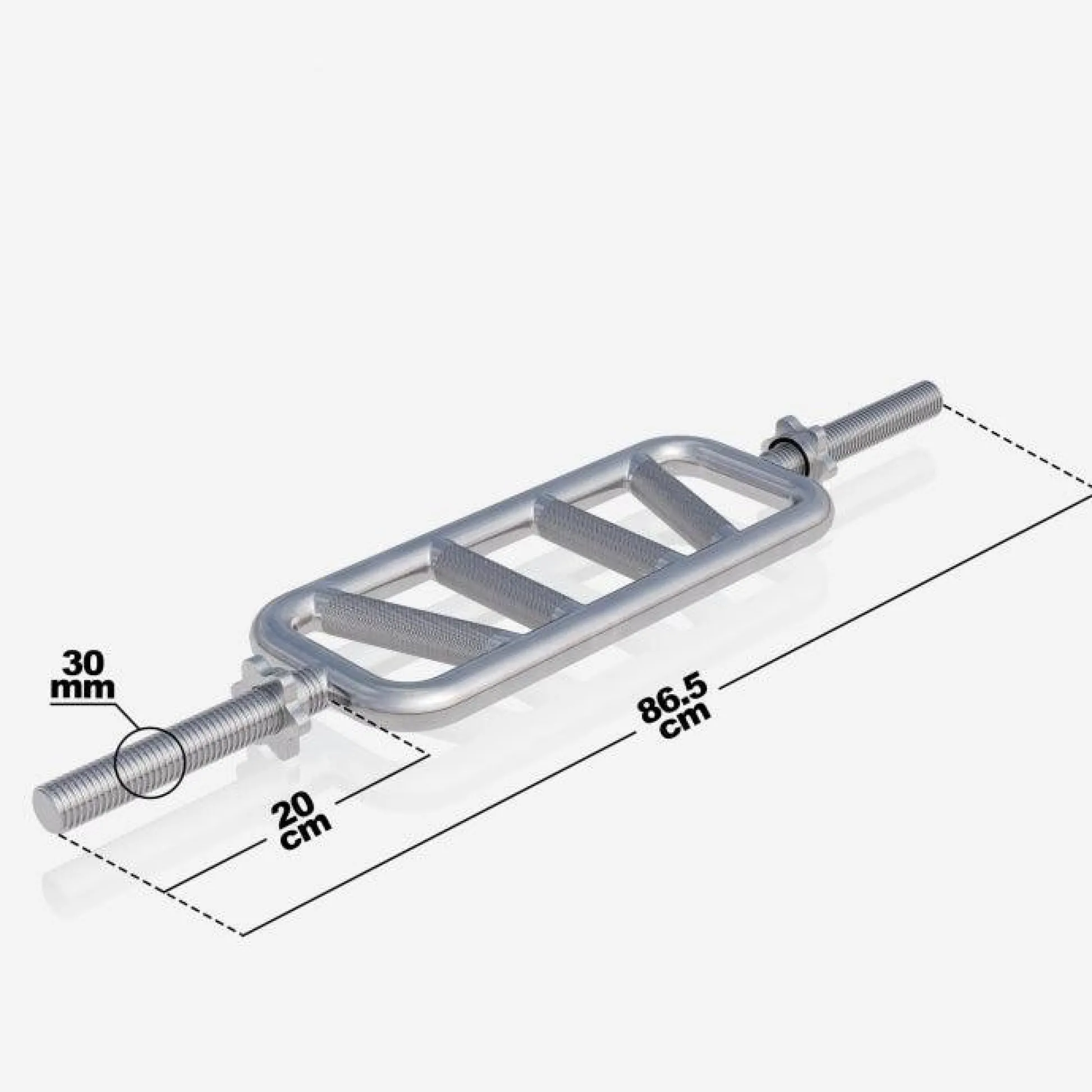 Gorilla Sports Trizepstrainer Diagonal mit Sternverschlüssen Silber Hot
