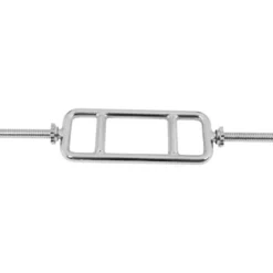 Gorilla Sports Trizepstrainer mit Verschlüssen Silber New