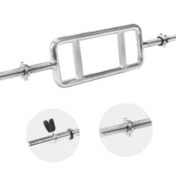Gorilla Sports Trizepstrainer mit Verschlüssen Silber
