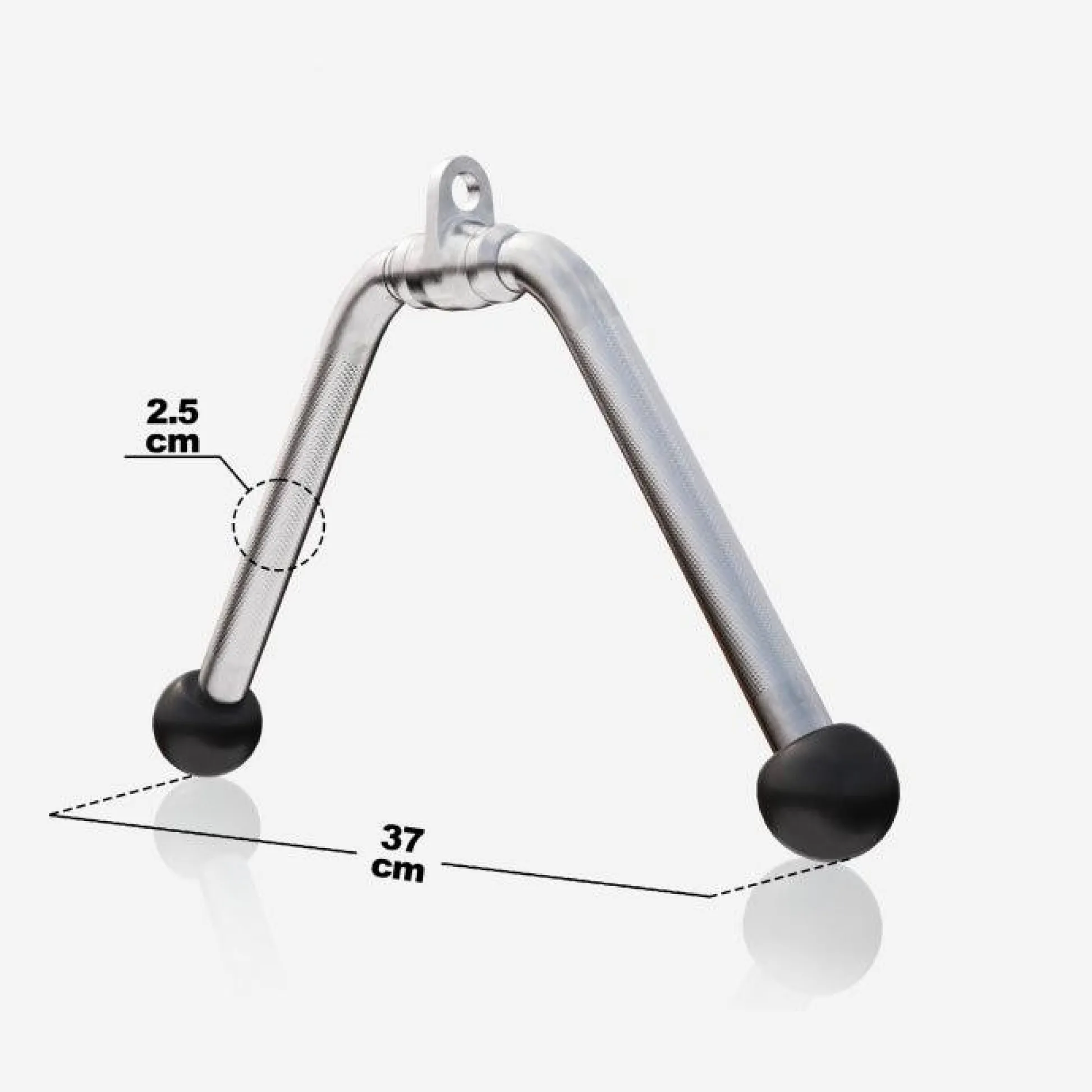 Gorilla Sports Trizeps V-Griff breit inkl, Drehgelenk Silber Hot