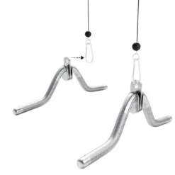 Gorilla Sports Trizeps V-Griff inkl, Drehgelenk Silber Hot