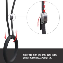 Gorilla Sports Turnringe Set inkl, Nylongurte Schwarz / Holzoptik Best