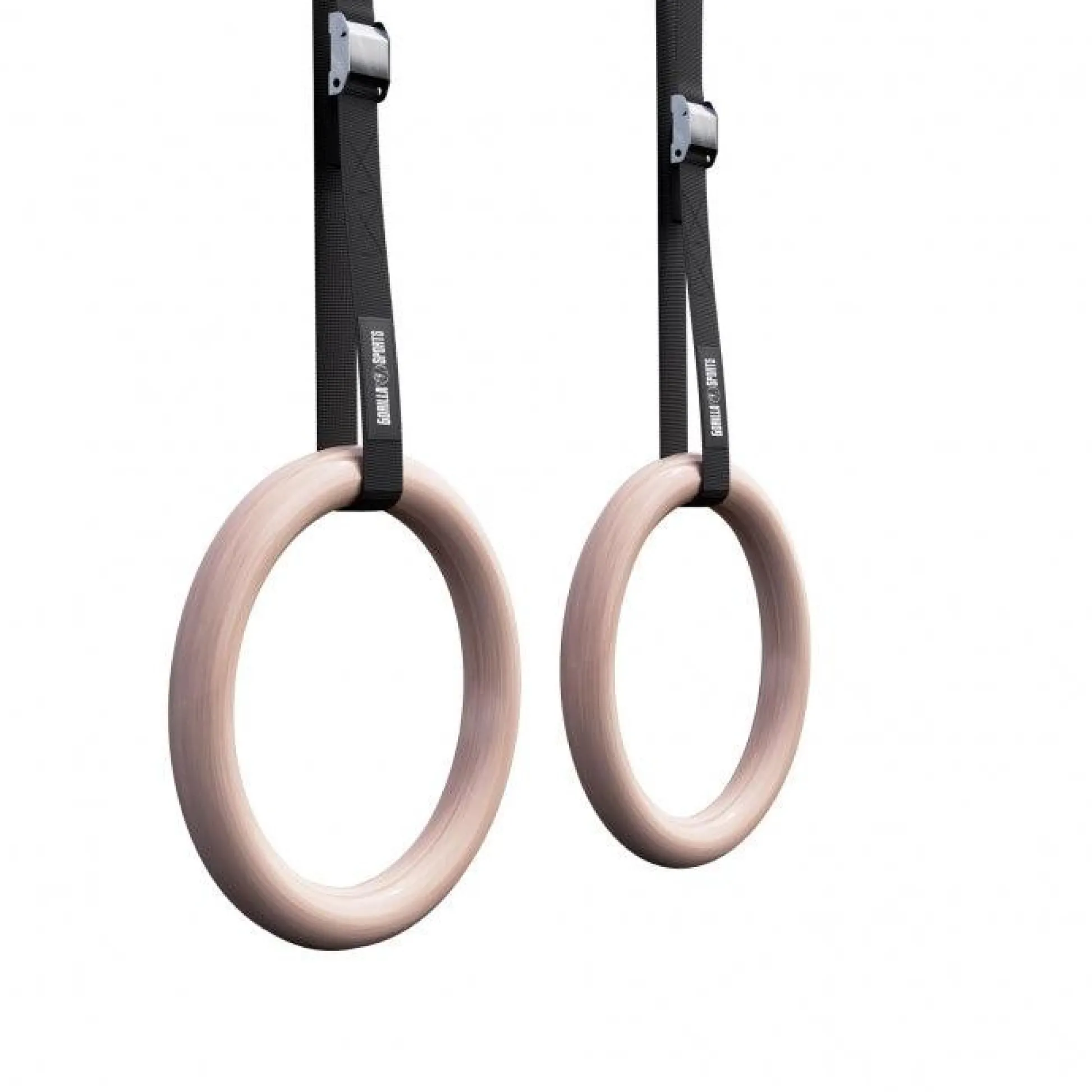 Gorilla Sports Turnringe Set inkl, Nylongurte Schwarz Discount
