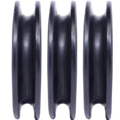 Gorilla Sports Umlenkrolle 3er Set Schwarz New