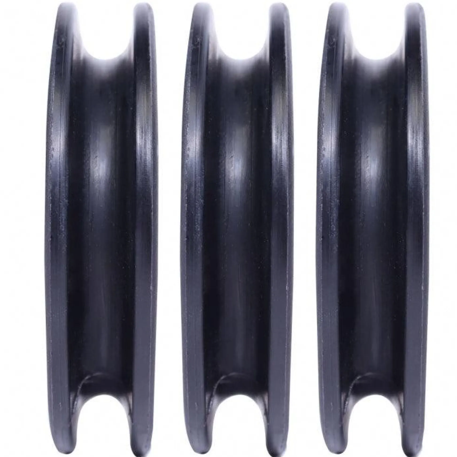 Gorilla Sports Umlenkrolle 3er Set Schwarz New