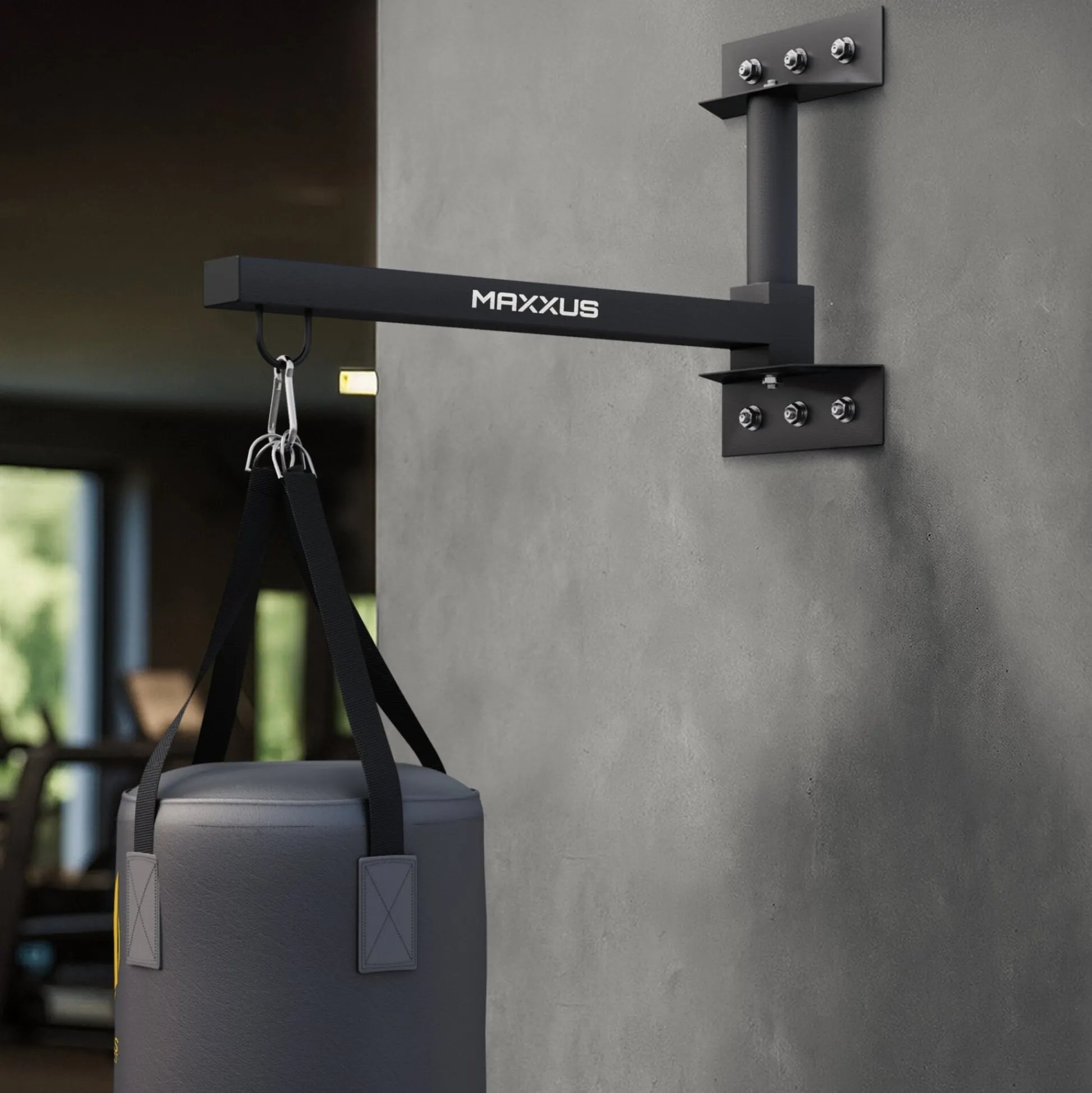 MAXXUS Wandhalter für Boxsäcke klappbar Schwarz Hot