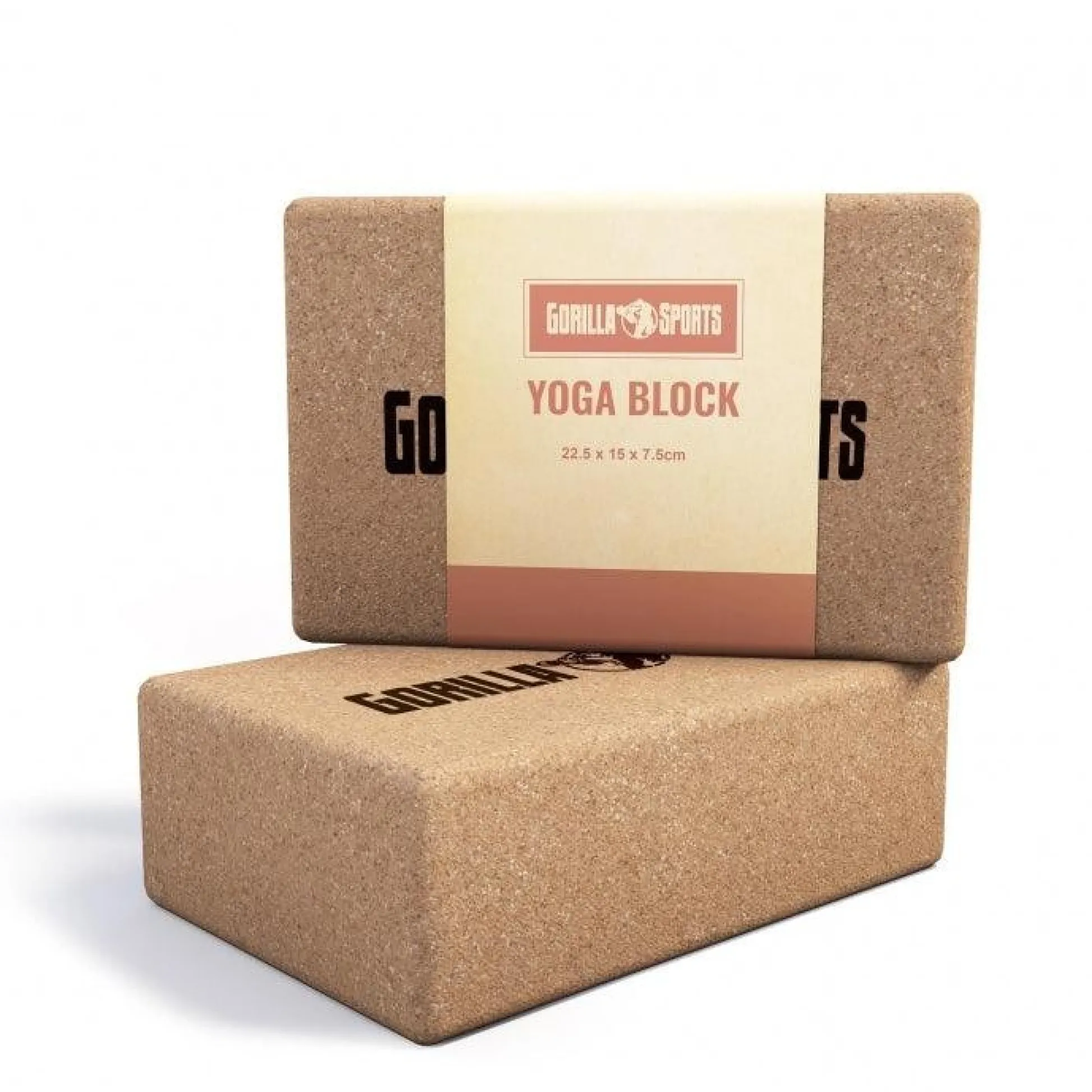 Gorilla Sports Yoga Block aus Kork Braun Sale