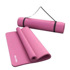 Gorilla Sports Yogamatte mit Tragegurt 190 x 60/100 x 1,5 cm Pink Sale