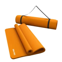 Gorilla Sports Yogamatte mit Tragegurt 190 x 60/100 x 1,5 cm Orange Outlet
