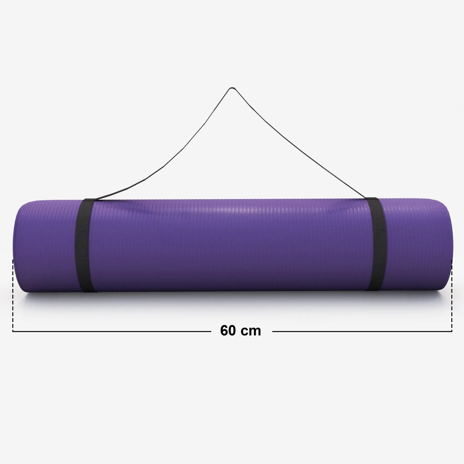 Gorilla Sports Yogamatte mit Tragegurt 190 x 60/100 x 1,5 cm Blau New