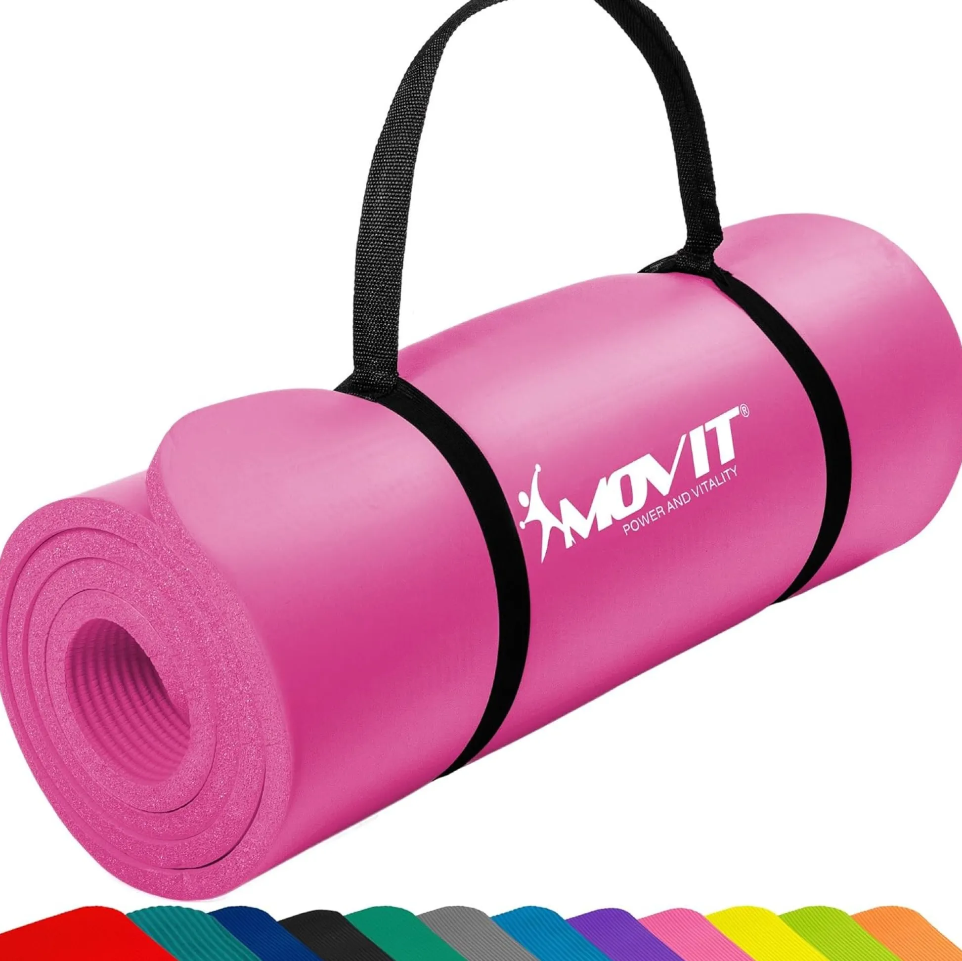 MOVIT Yogamatte 10/15 mm Dicke Pink Outlet