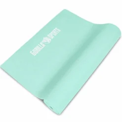 Gorilla Sports Yogamatte PVC mit Tragegurt 60 cm Breite und 0,5 cm Dicke Ice Blue Sale
