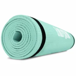 Gorilla Sports Yogamatte PVC mit Tragegurt 60 cm Breite und 0,5 cm Dicke Coral Hot